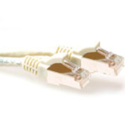 ACT 1.00m Cat6a SSTP PiMF netwerkkabel Ivoor 1 m S/FTP (S-STP)