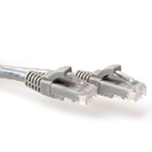 ACT Grijze 1 meter U/UTP CAT6 patchkabel snagless met RJ45 connectoren