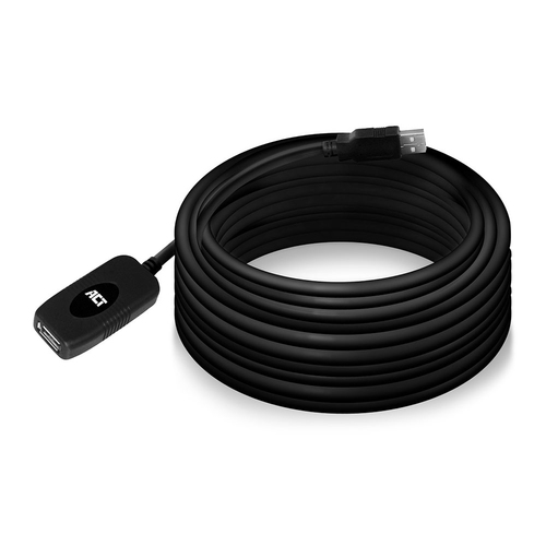 ACT AC6010 USB-kabel 10 m USB 2.0 USB A Zwart