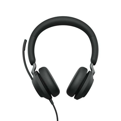 Jabra Evolve2 40, MS Stereo Headset Bedraad Hoofdband Kantoor/callcenter USB Type-A Zwart